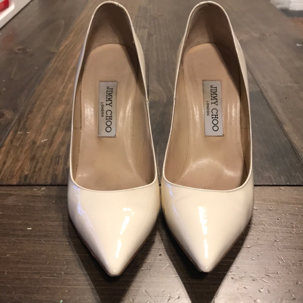 White Pointed Toe Jimmy Choo Heels